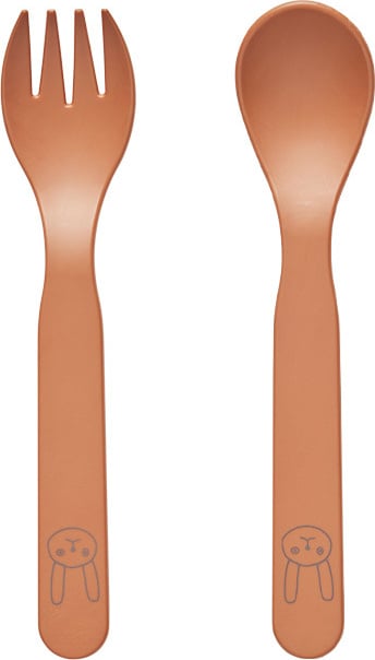 Sztućce dziecięce Pullo karmelowe 2 el.
