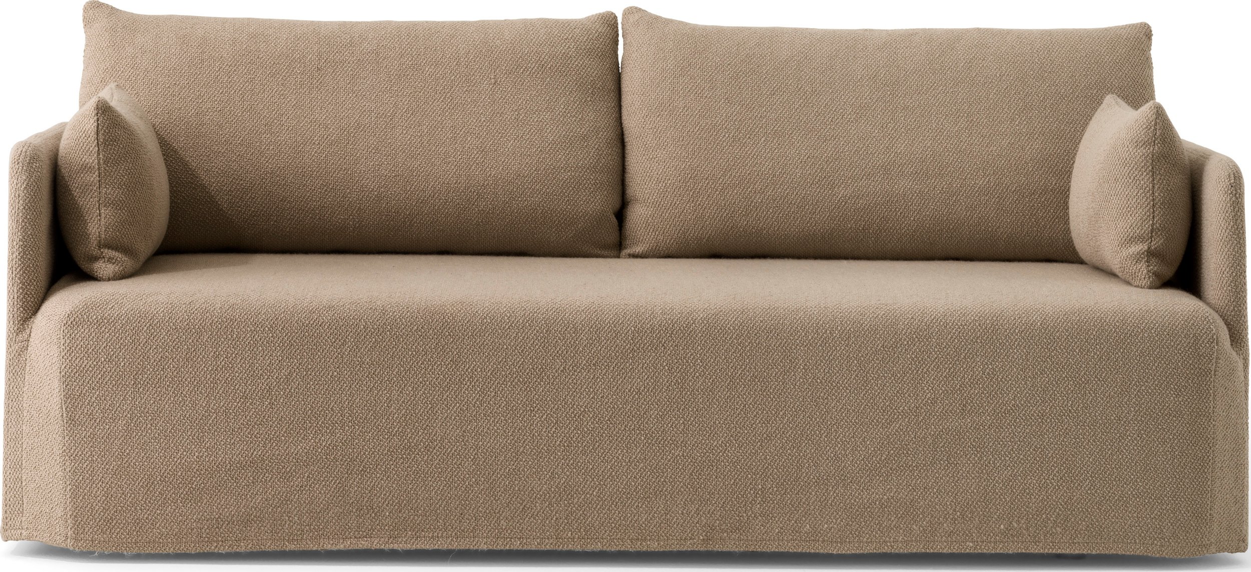 Sofa dwuosobowa Offset Cotlin ciemnobeżowa z pokrowcem