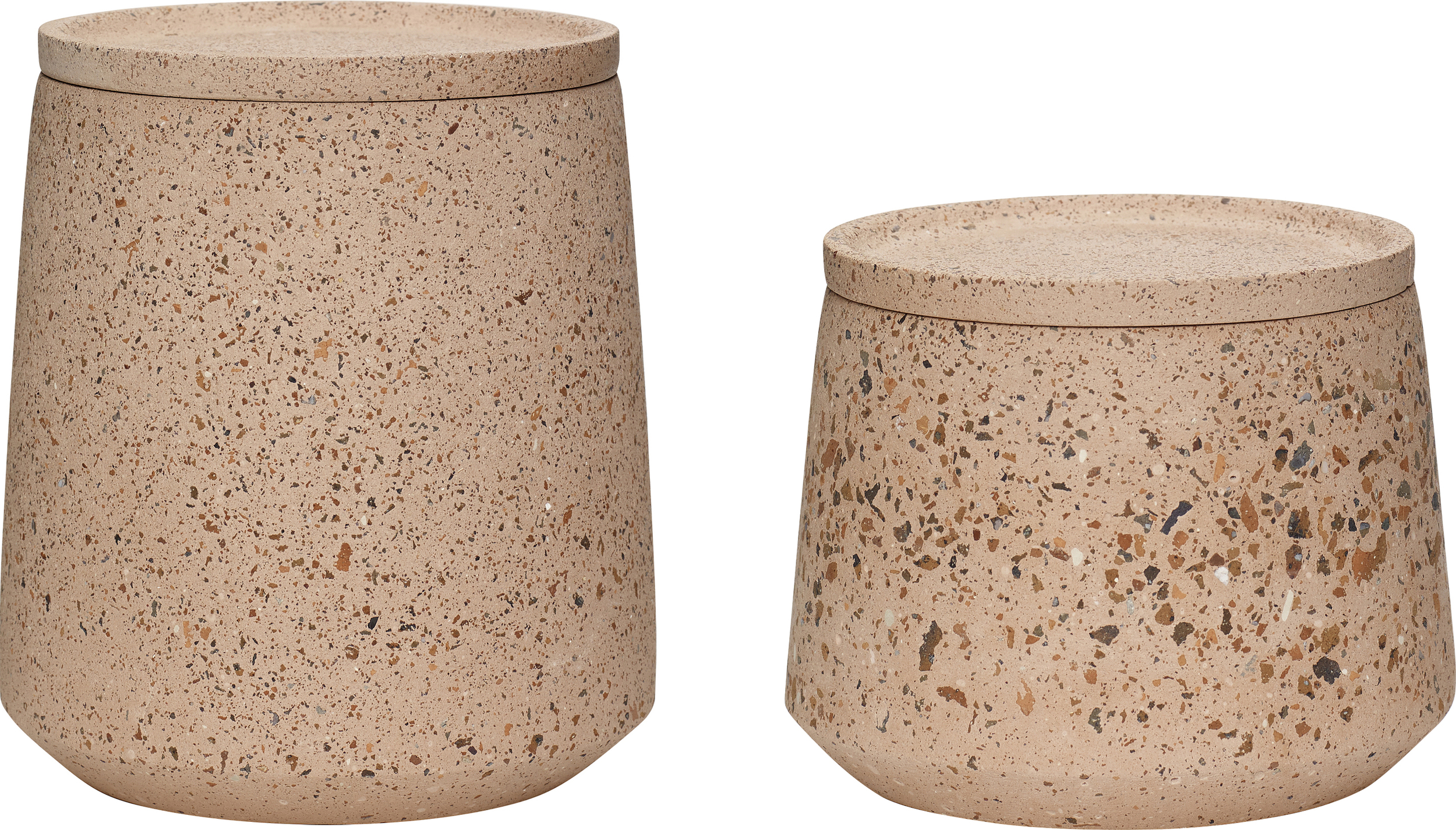 Pojemnik Hübsch czerwony z pokrywką 2 szt.