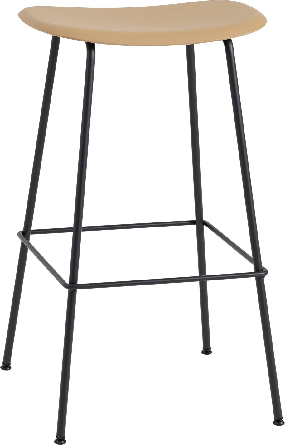 Stołek barowy Fiber Tube 75 cm ochra