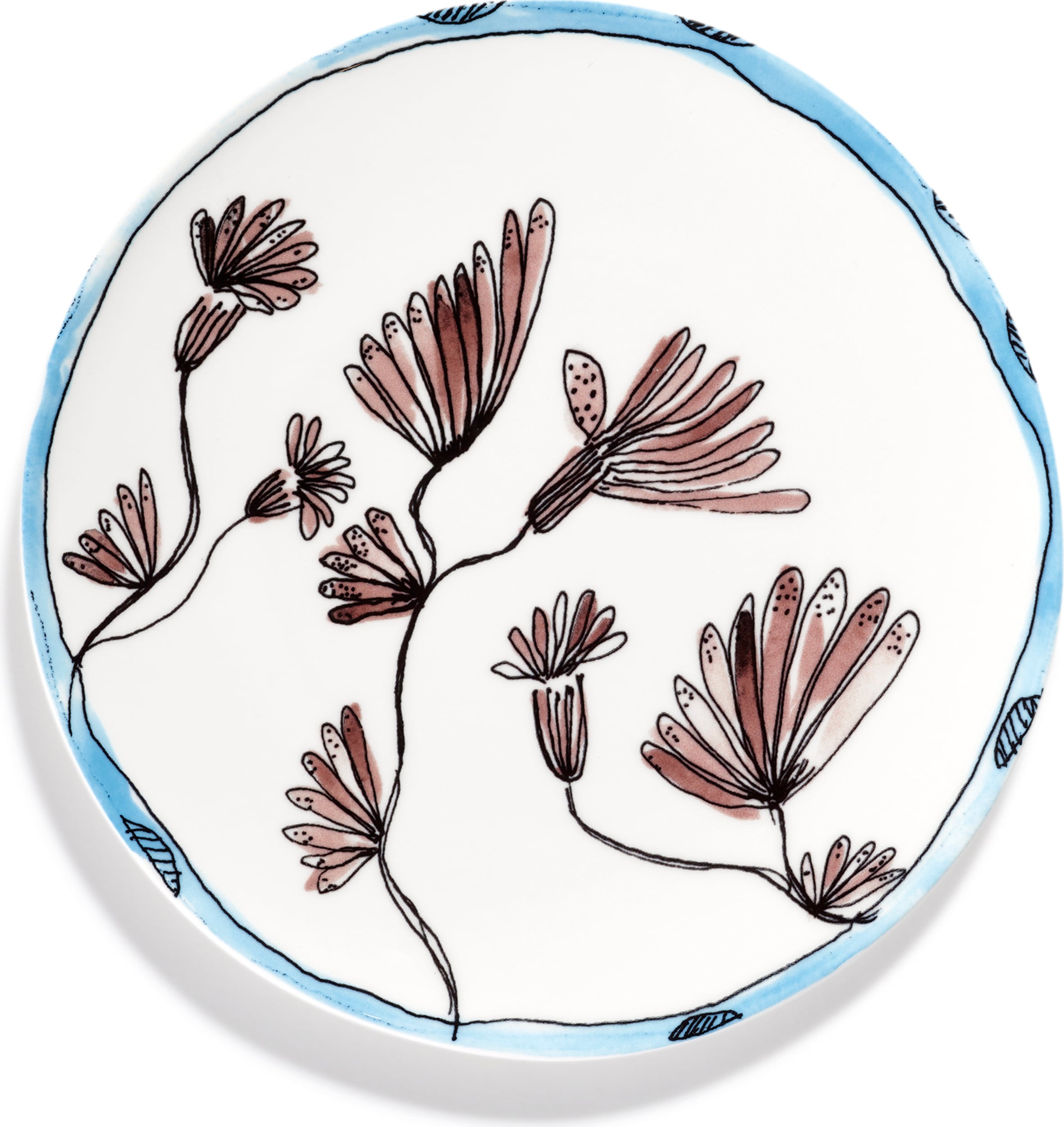 Talerz śniadaniowy Midnight Flowers Camelia Aubergine 20 cm