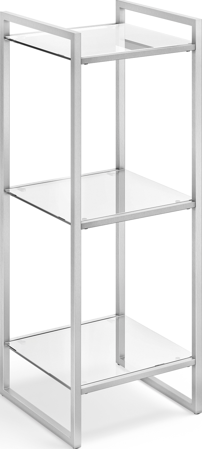 Regał łazienkowy Ponio stal nierdzewna matowa