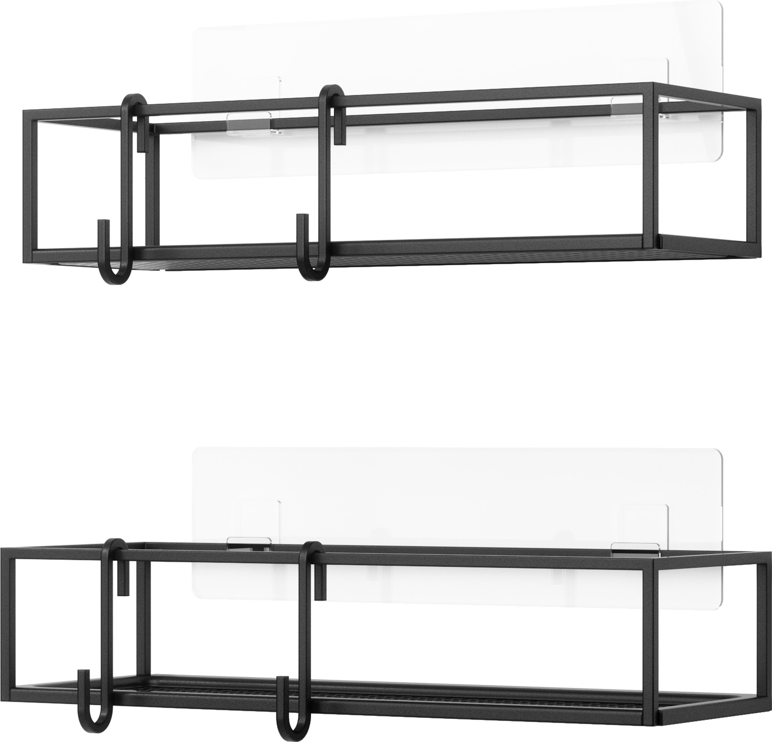 Półki prysznicowe Cubiko czarne 2 szt.