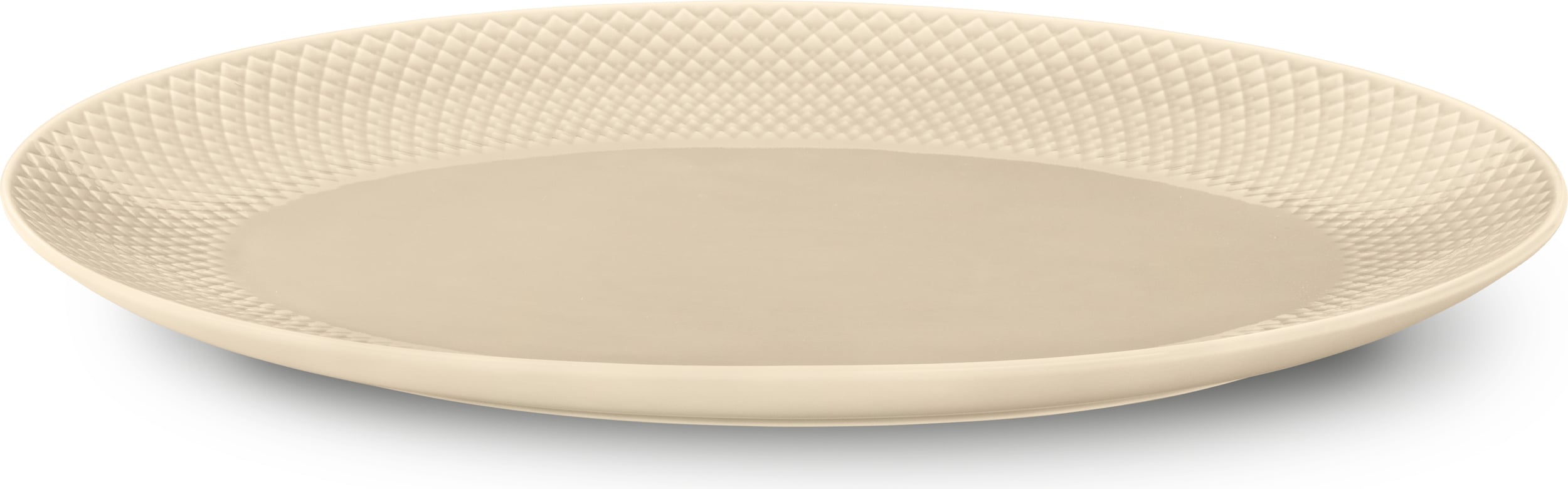 Półmisek owalny Rhombe Earth 28,5 cm beżowy