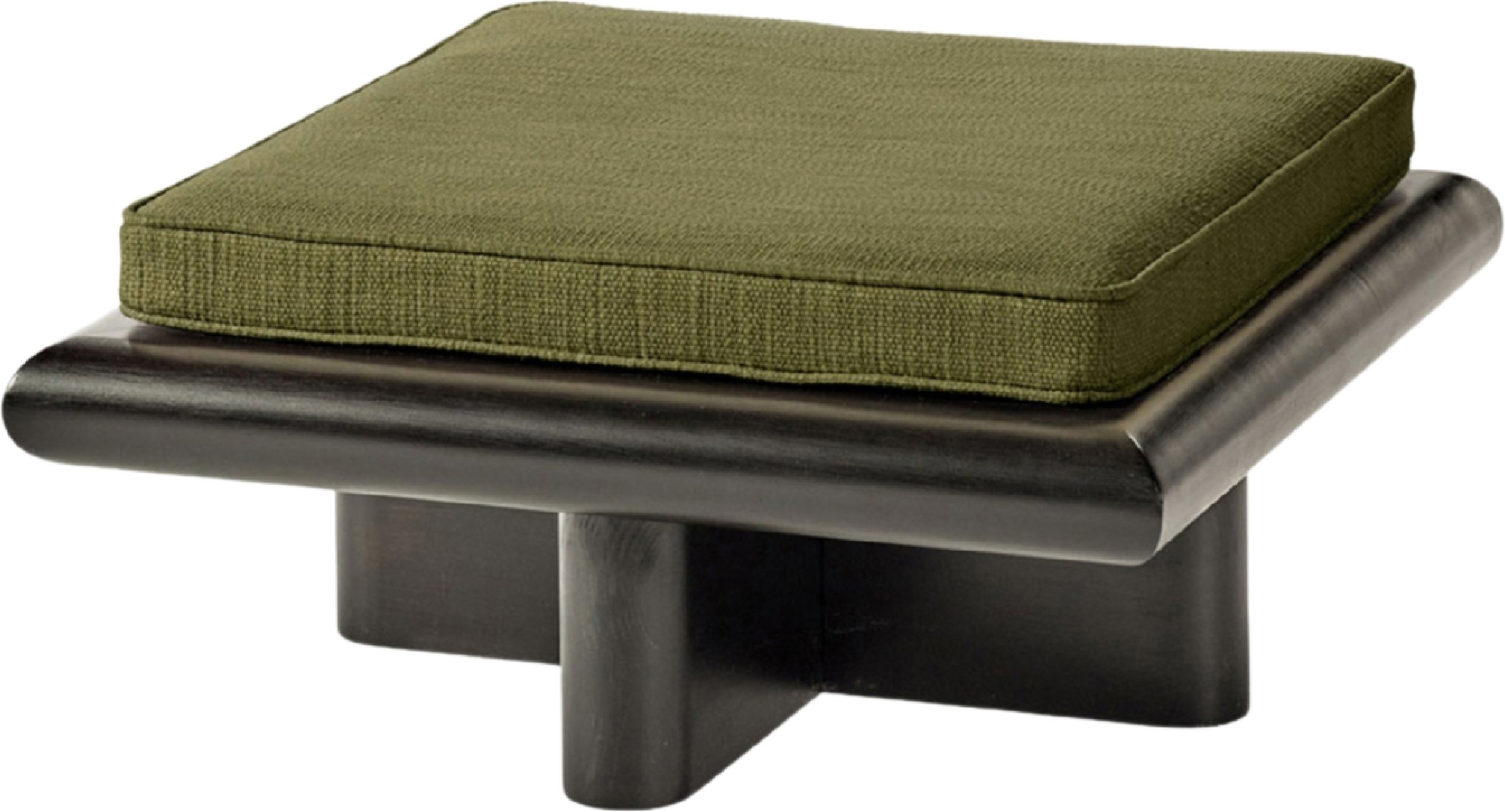 Puf Taka Velvet 72 cm ciemnozielony drewno tulipanowca