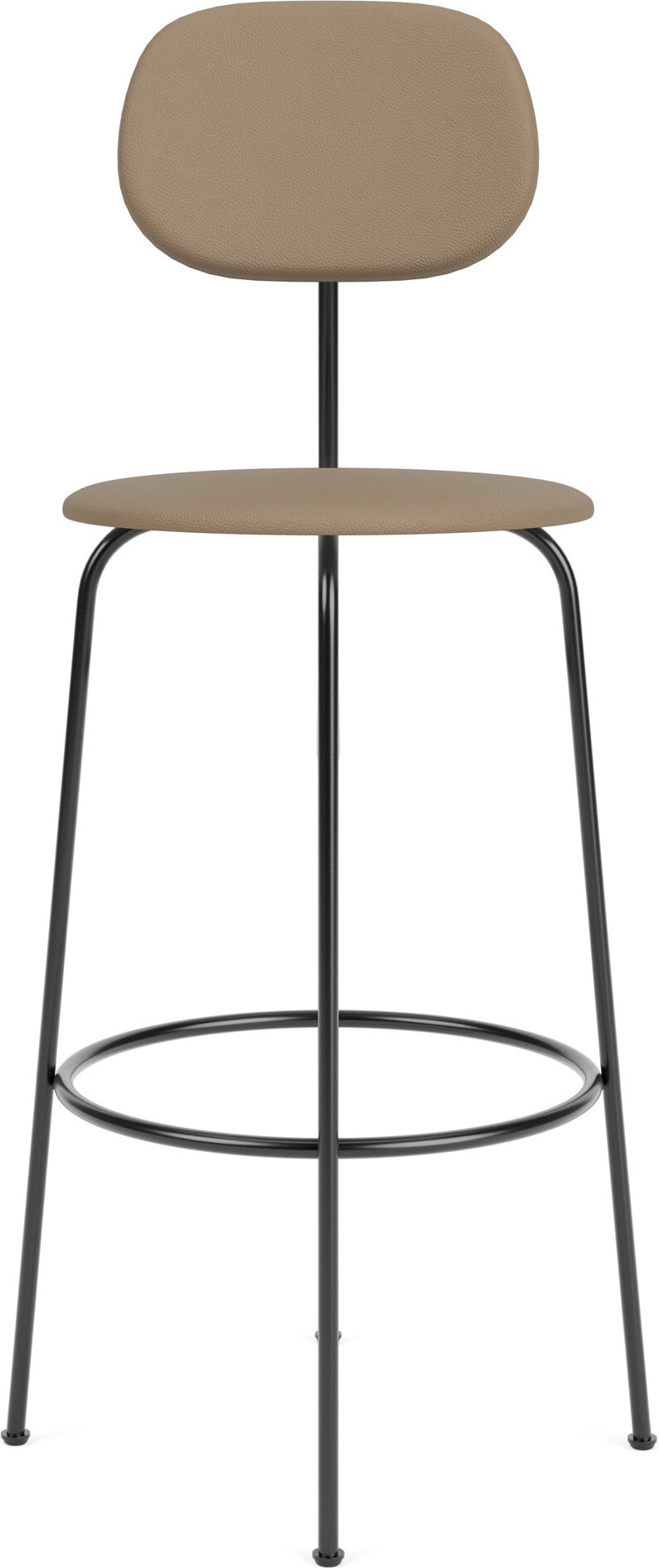 Krzesło barowe Afteroom Plus 107,5 cm beżowe skórzane