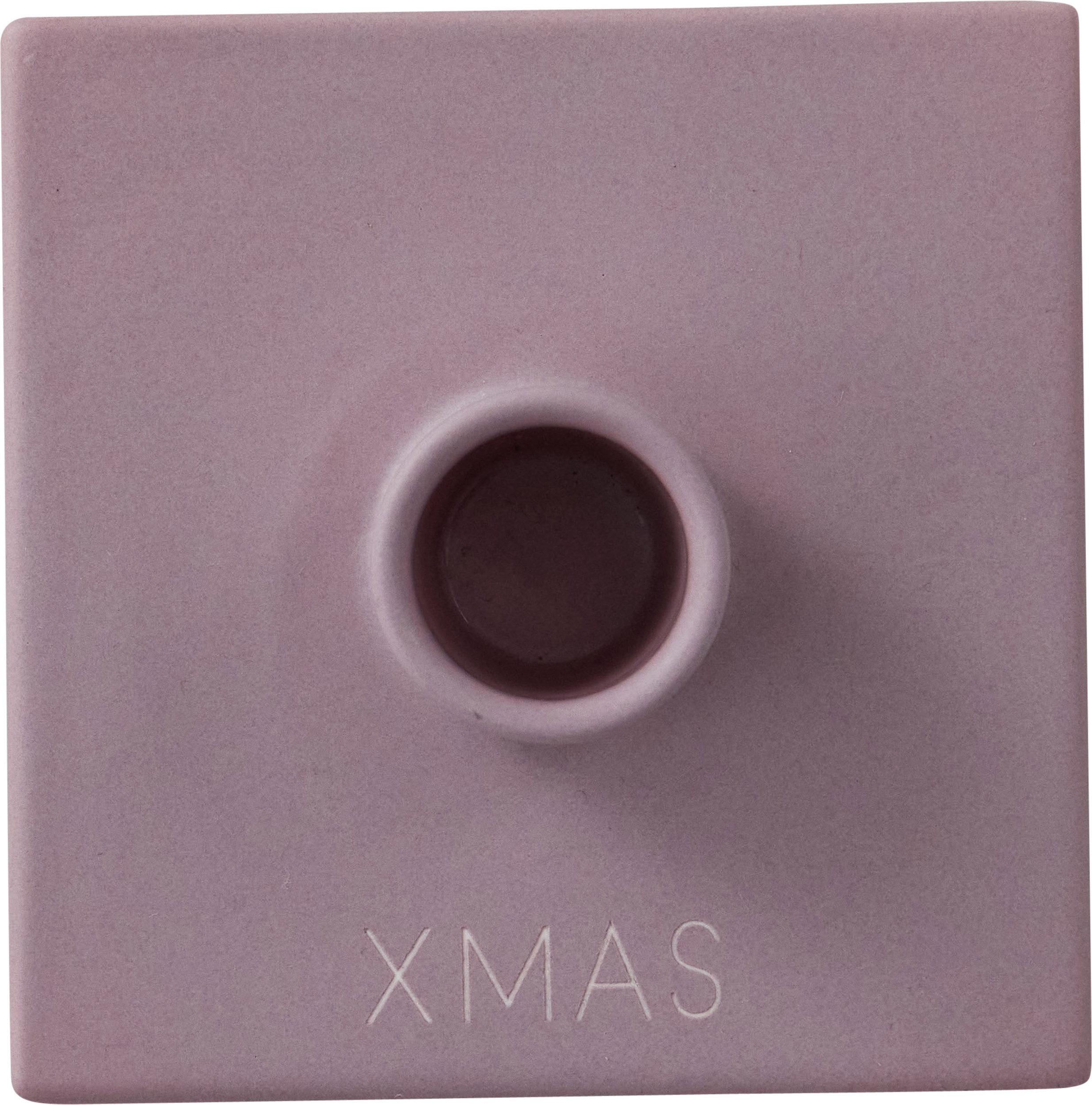 Świecznik na klasyczną świecę Xmas lawendowy