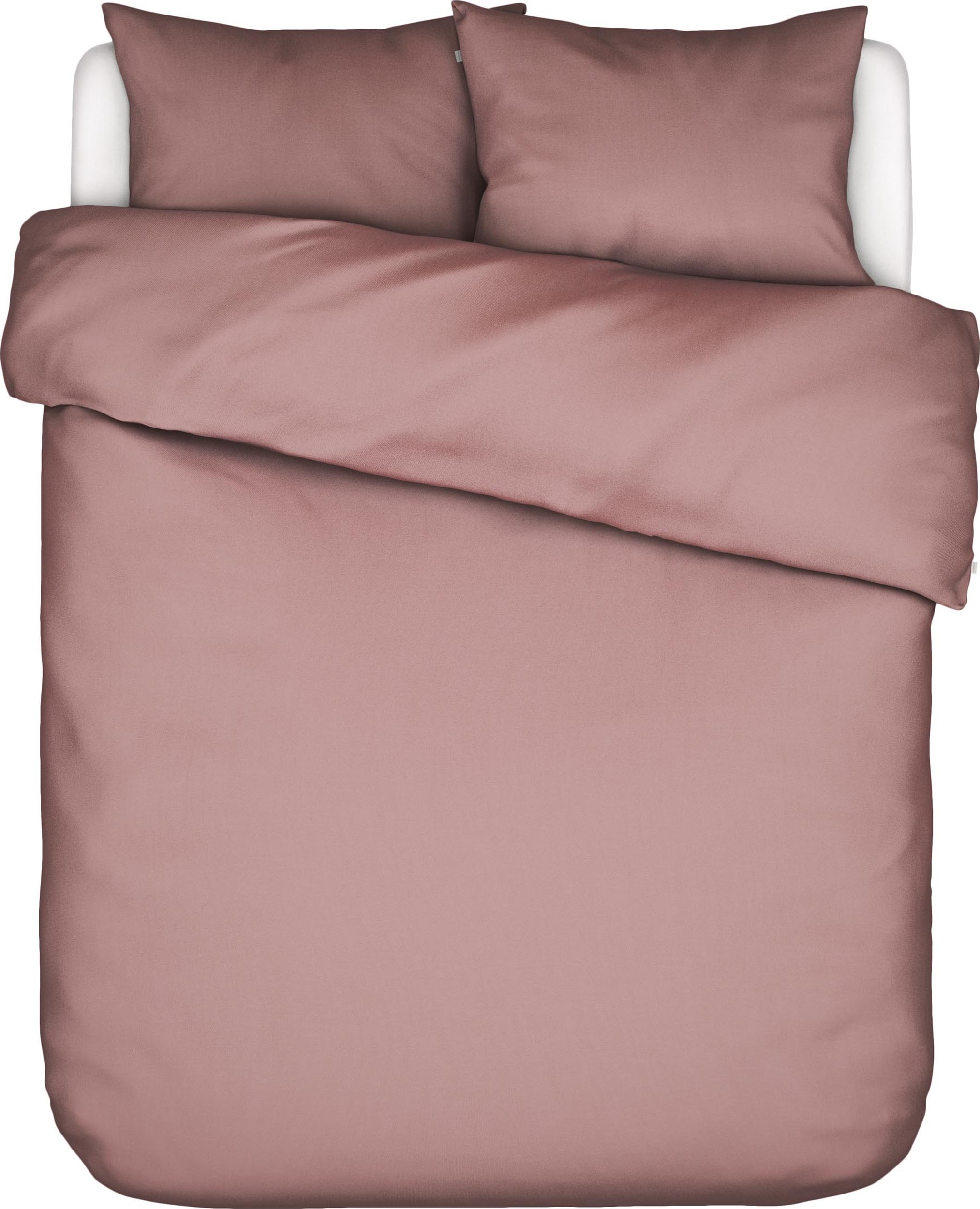 Pościel Minte 240 x 220 cm różowa z 2 poszewkami na poduszki 60 x 70 cm zapięcie flap
