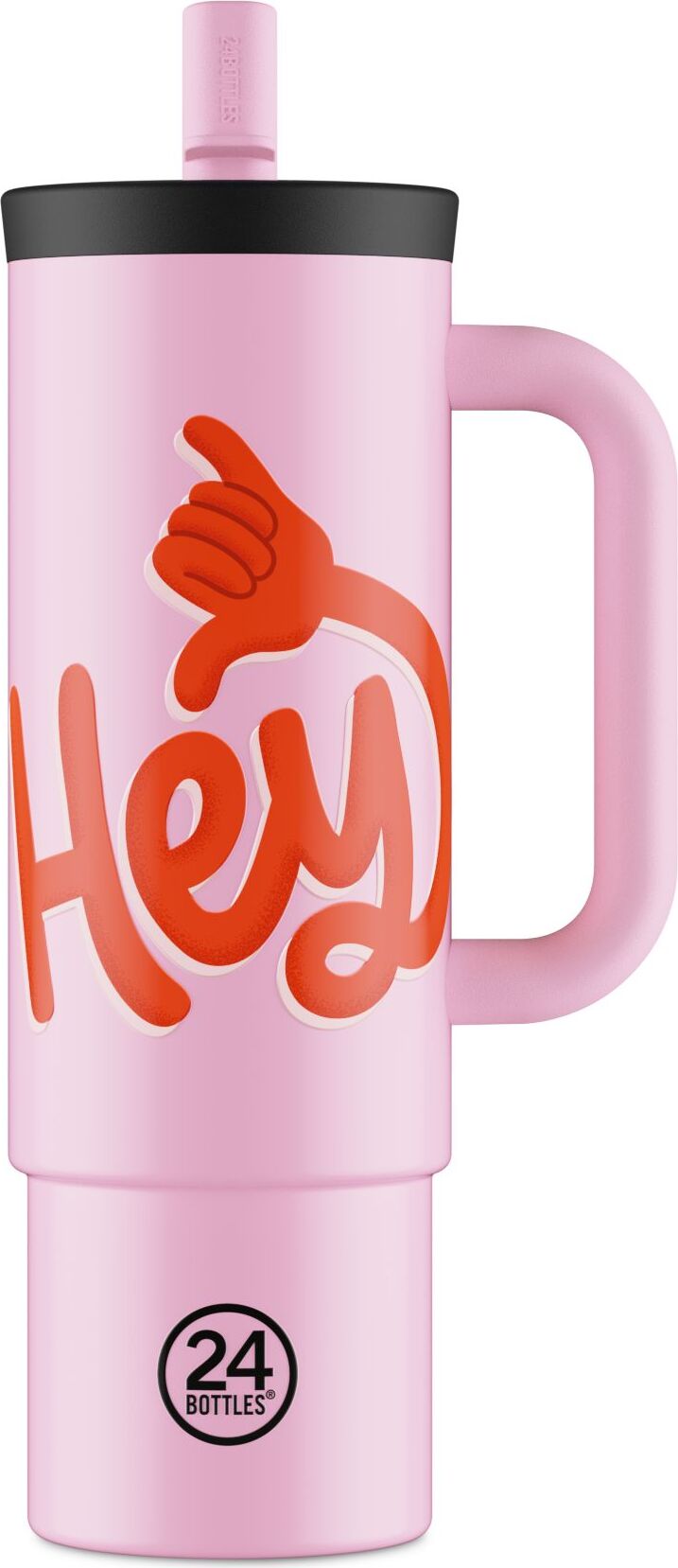 Kubek termiczny Straw Hey 800 ml różowy