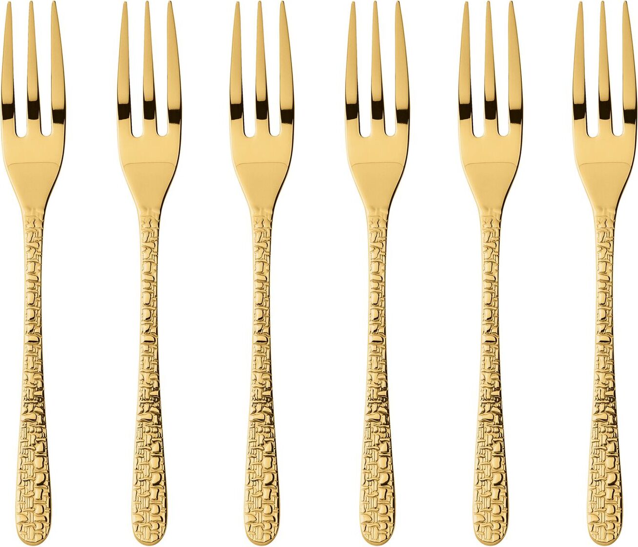 Widelczyki do ciasta Venezia złote 6 szt.