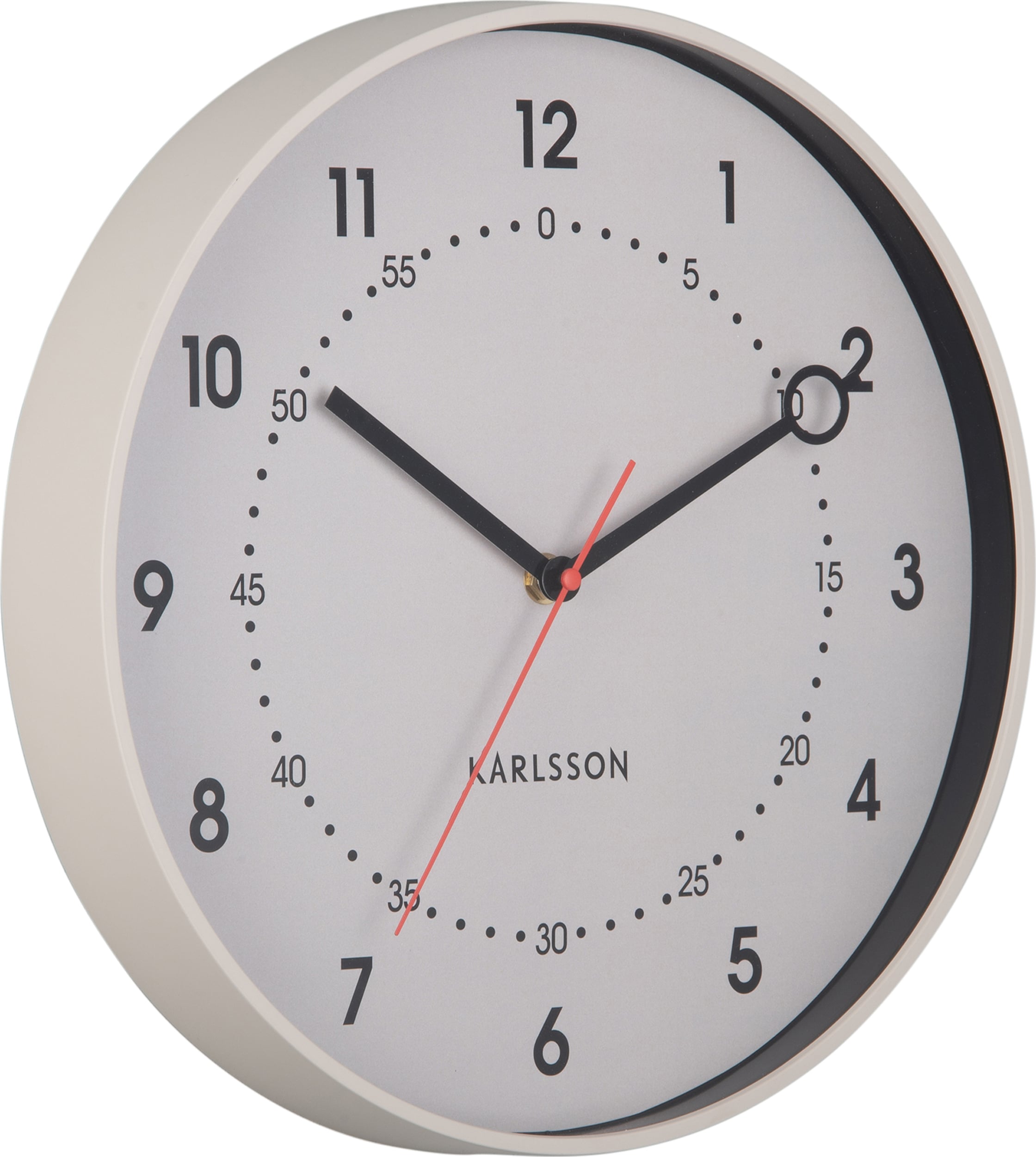 Zegar ścienny Fresco jasnoszary