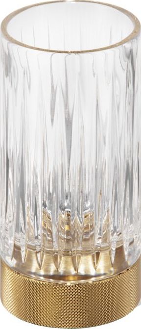 Kubek na szczoteczki do zębów Club karbowany złoty mat