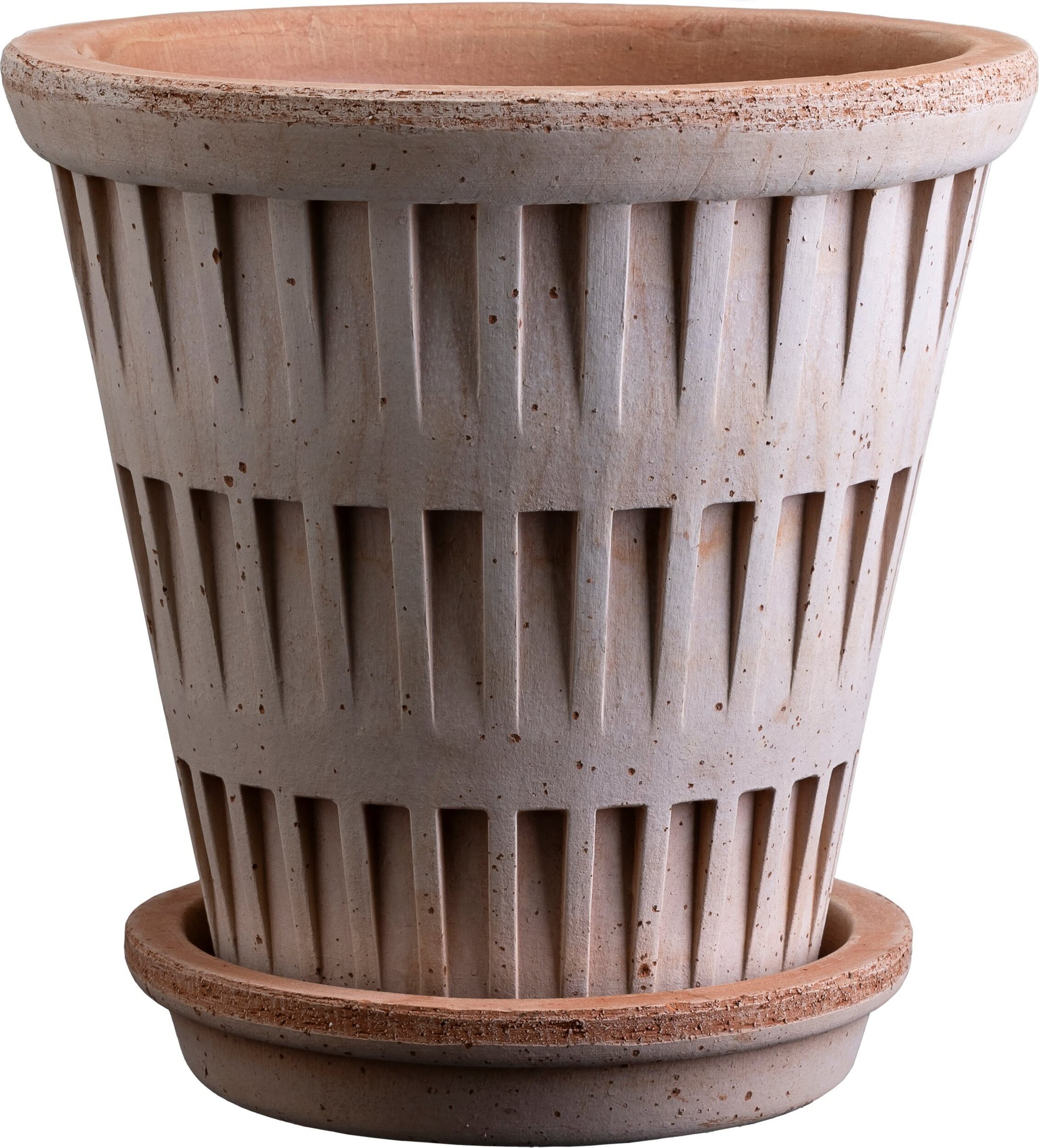 Doniczka z podstawką Pantheon 25 cm różowa