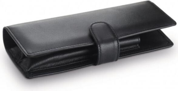 Etui na 2 pióra lub długopisy Lamy czarne zapinane