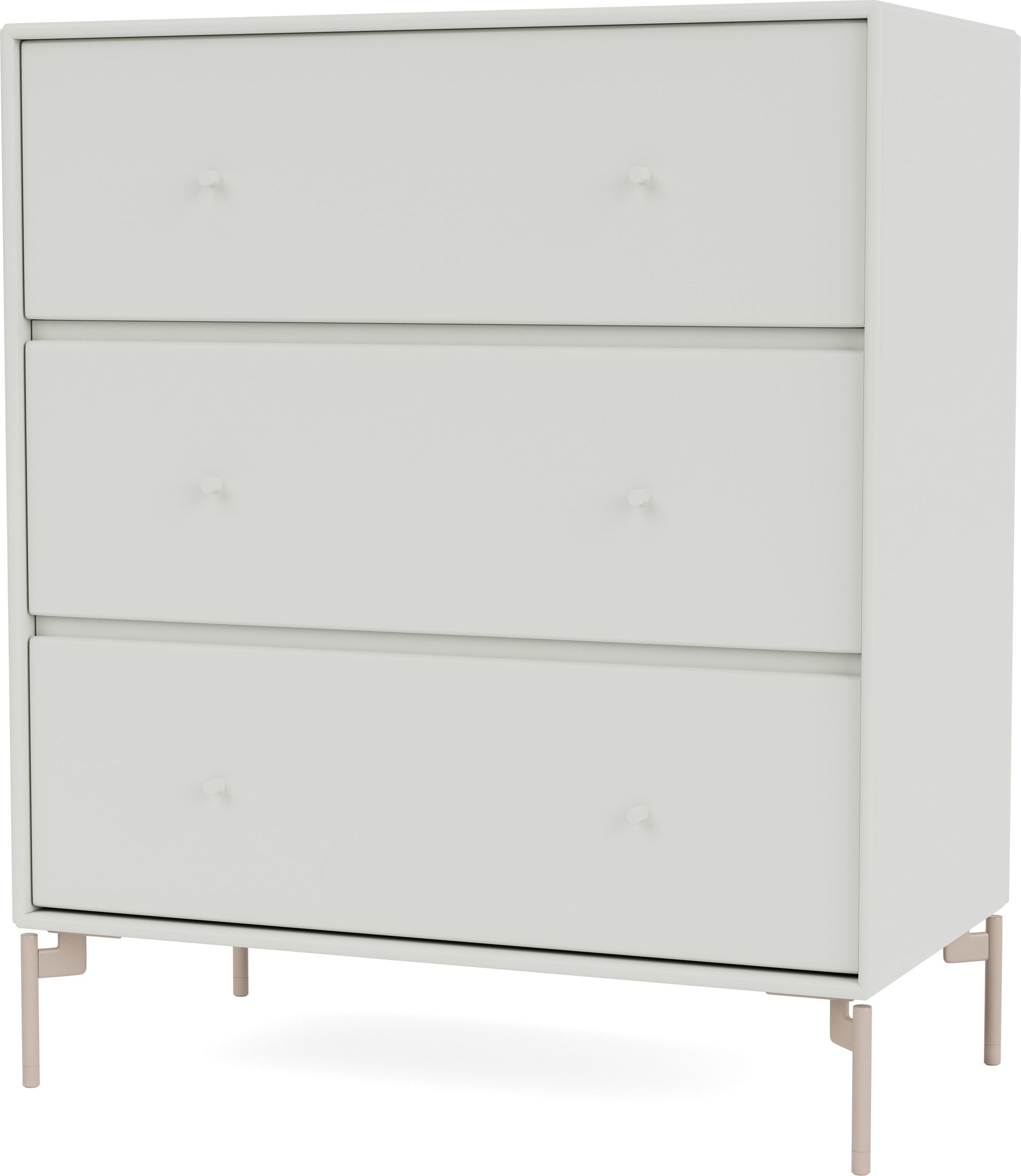 Komoda Carry jasnoszara na beżowych nogach