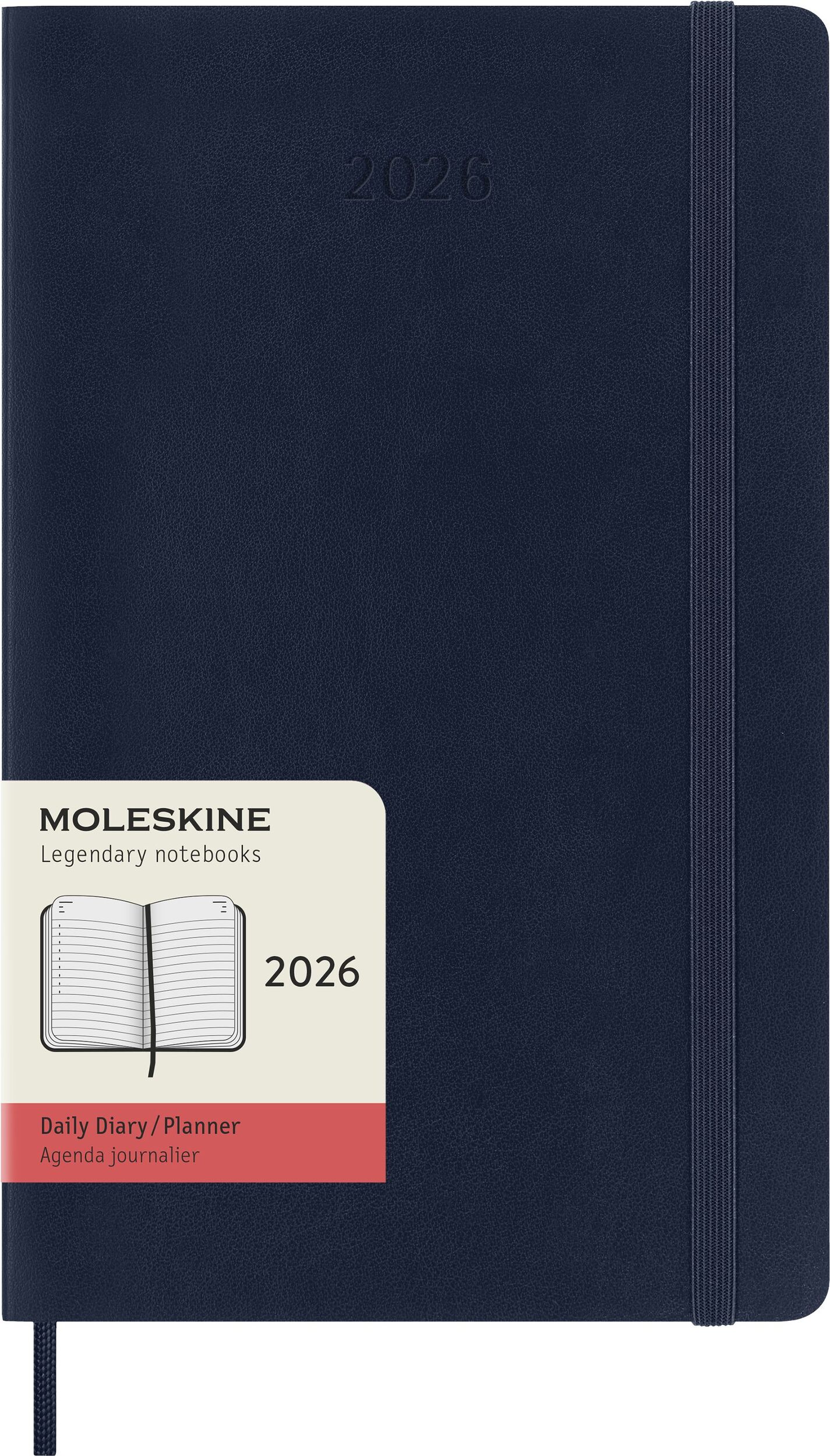 Kalendarz dzienny w miękkiej oprawie Moleskine 2026 12M L granatowy
