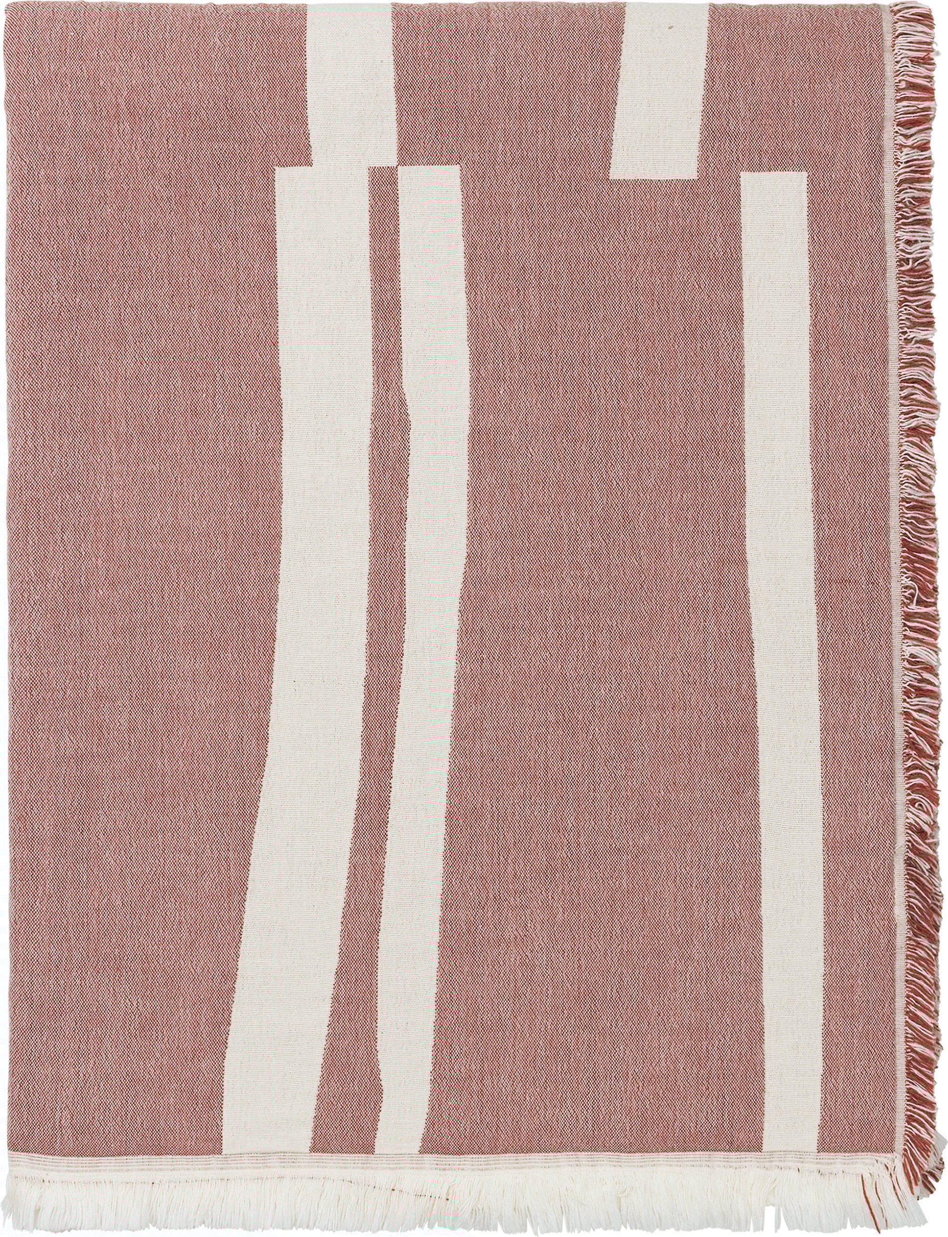 Koc Lyme Grass 130 x 180 cm jasnoczerwony