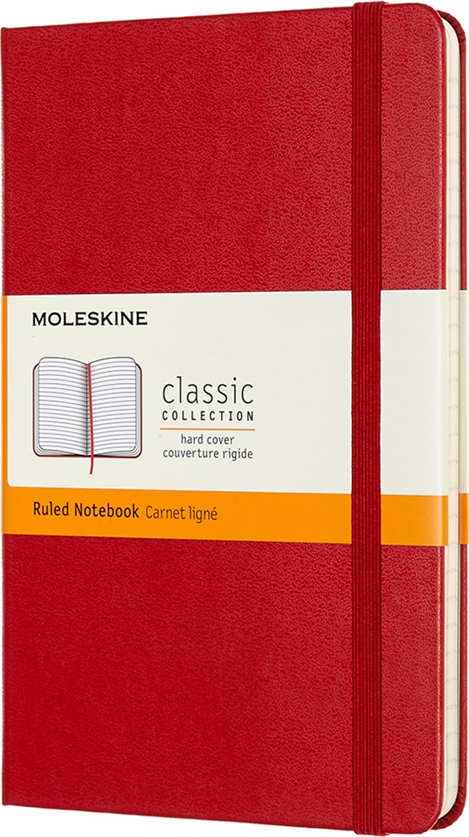 Notes w linię Moleskine Classic M 208 stron czerwony twarda oprawa