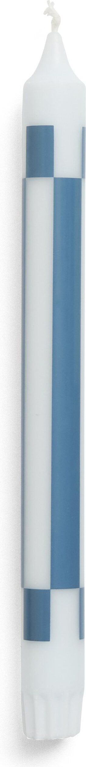 Świeca Hay Pattern szachownica błękitno-ciemnoniebieska