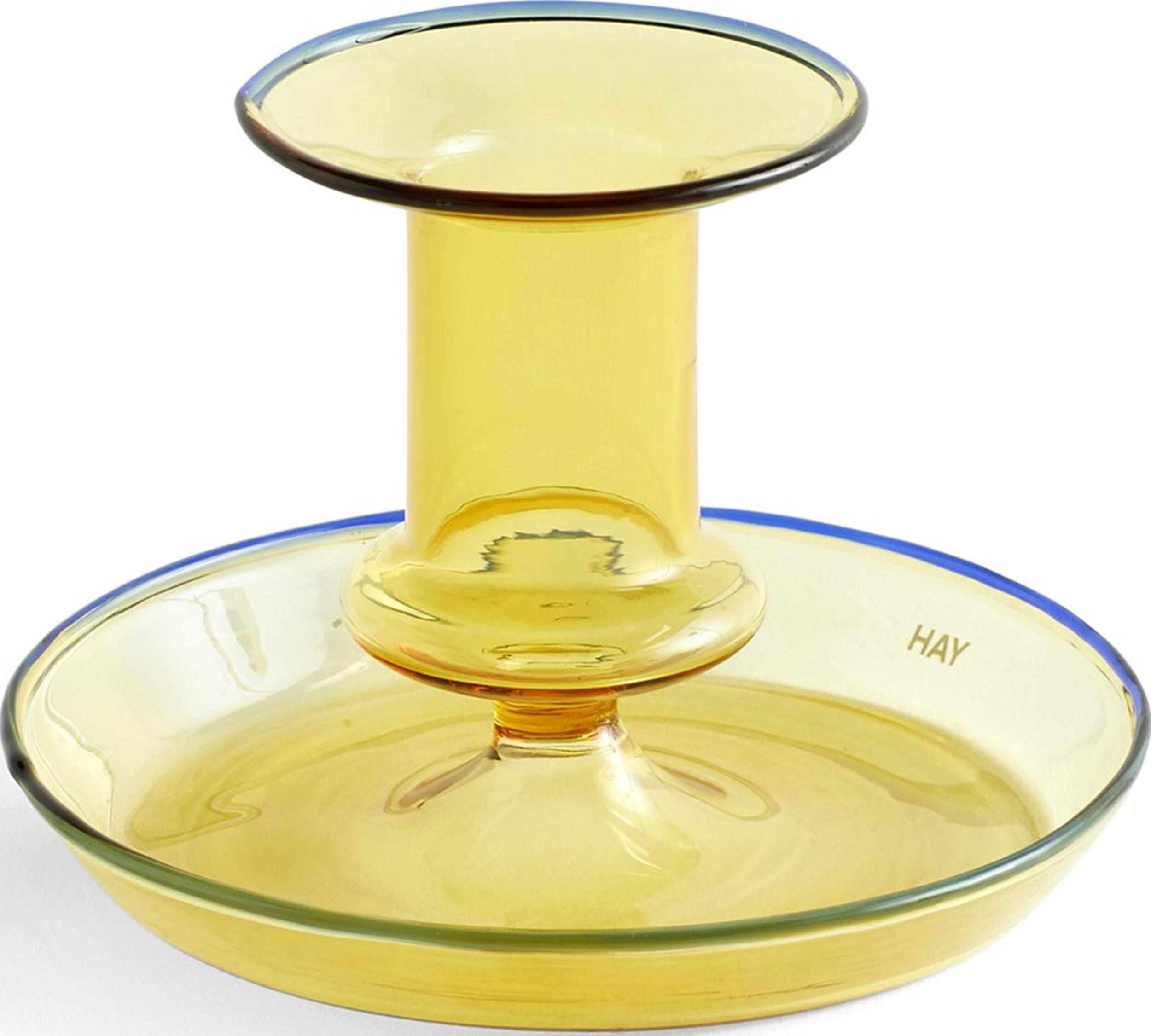 Świecznik na klasyczną świecę Flare S żółty