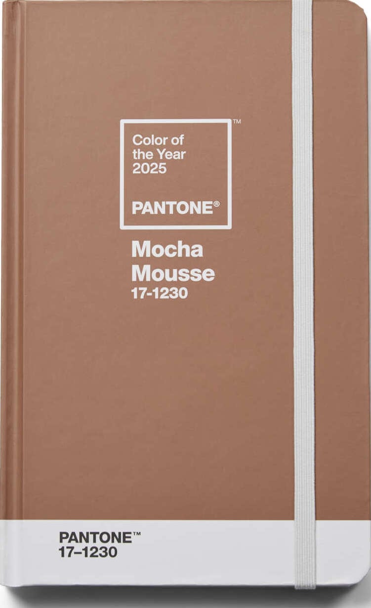 Notes w linię Pantone mocha mousse