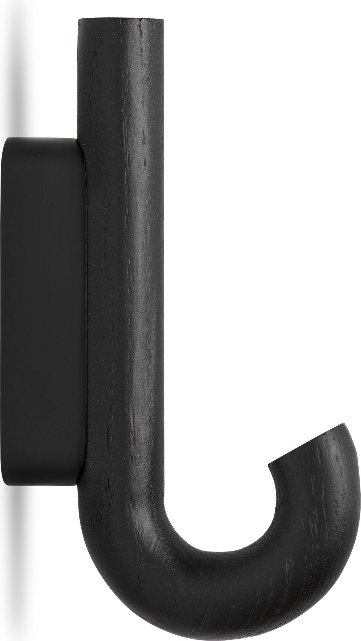Haczyk ścienny Gejst 13,3 cm czarny czarny dąb