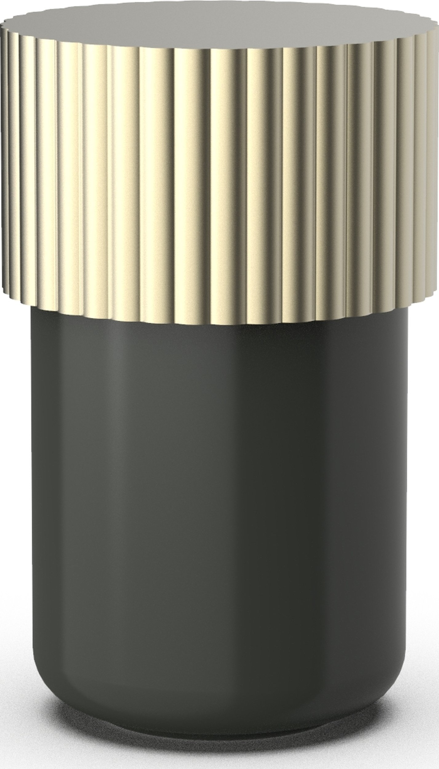 Pojemnik łazienkowy Of Line 7,6 cm czarny ze złotą pokrywką