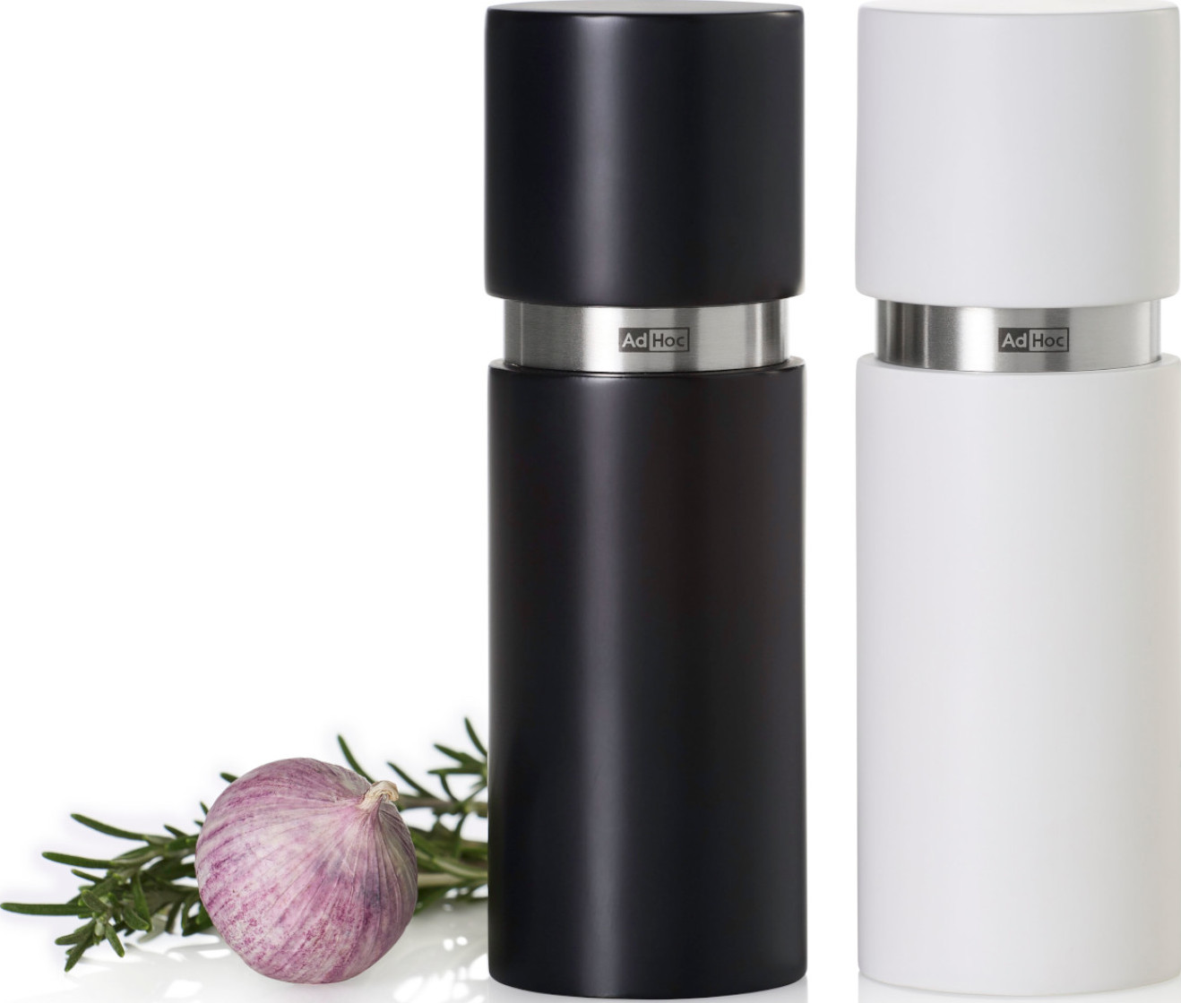 Młynki do soli i pieprzu Textura S czarny i biały