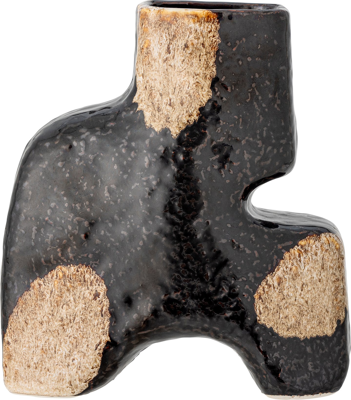 Wazon dekoracyjny Ollia 20 cm czarno-beżowy