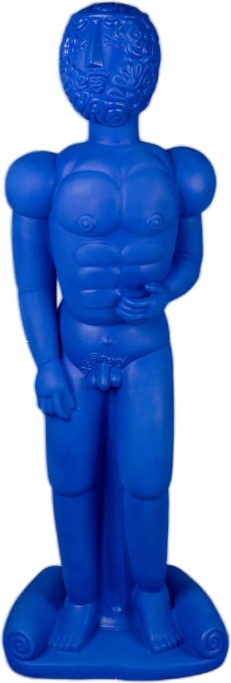 Rzeźba Magna Graecia Bronzo 144 cm niebieska z terakoty