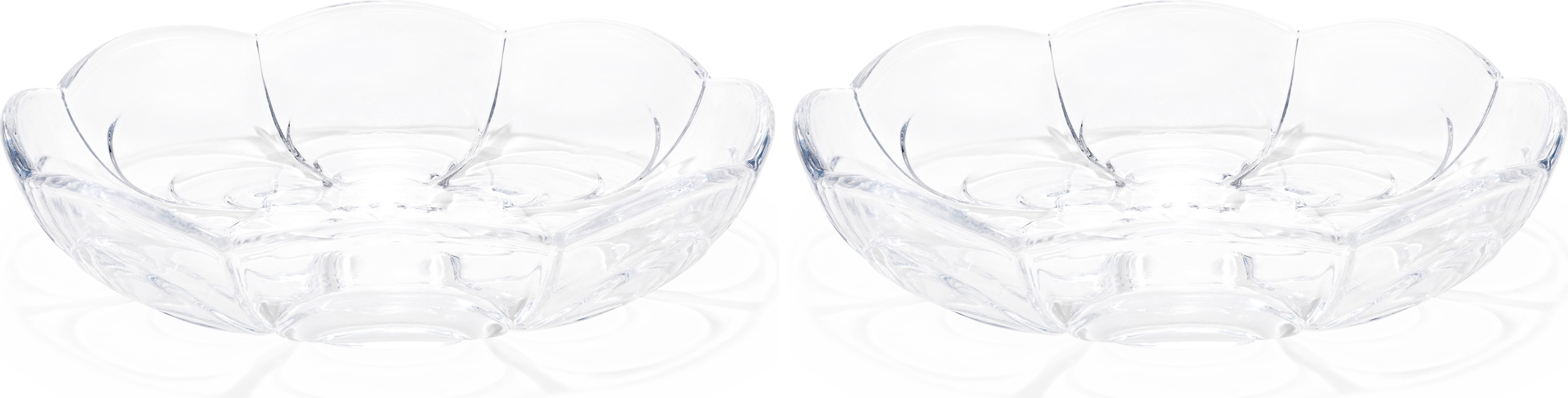 Talerze deserowe Lily niskie 16 cm przezroczyste 2 szt.