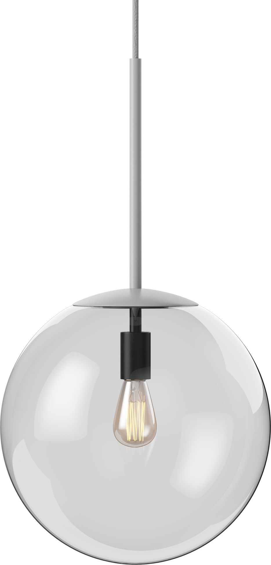 Lampa wisząca Orb 25 cm szara