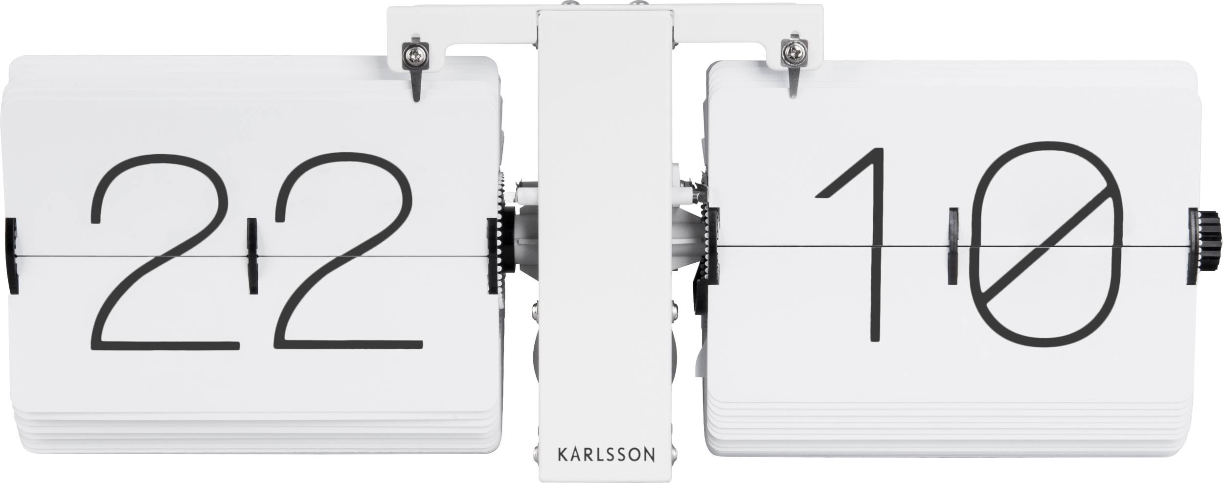 Zegar klapkowy No Case biały