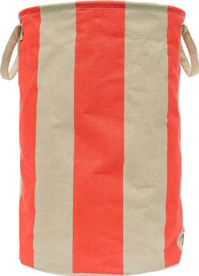 Kosz na pranie lub do przechowywania Kara 54 cm czerwono-beżowy