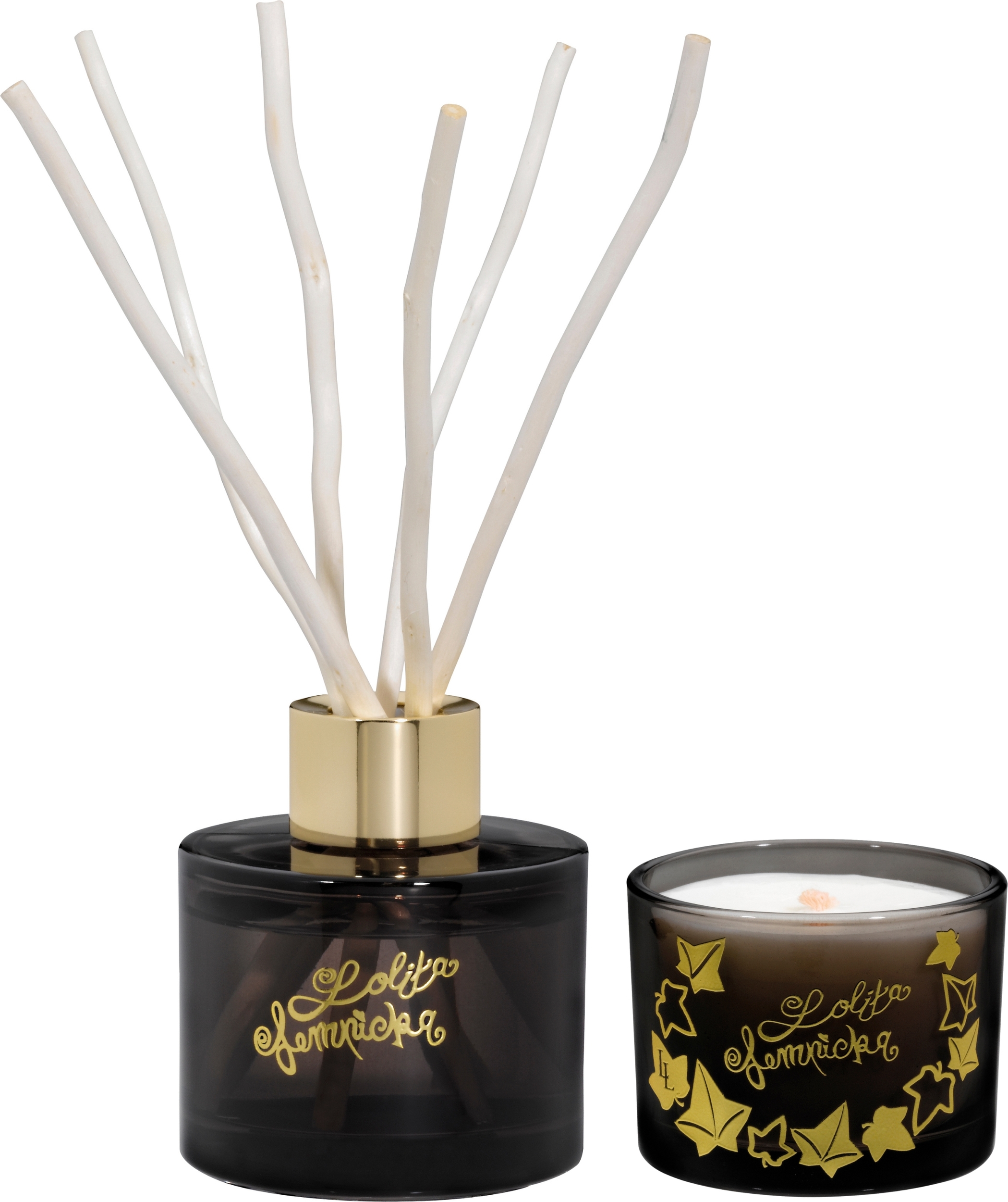 Dyfuzor zapachowy i świeca Lolita Duo Mini czarne 2 el.