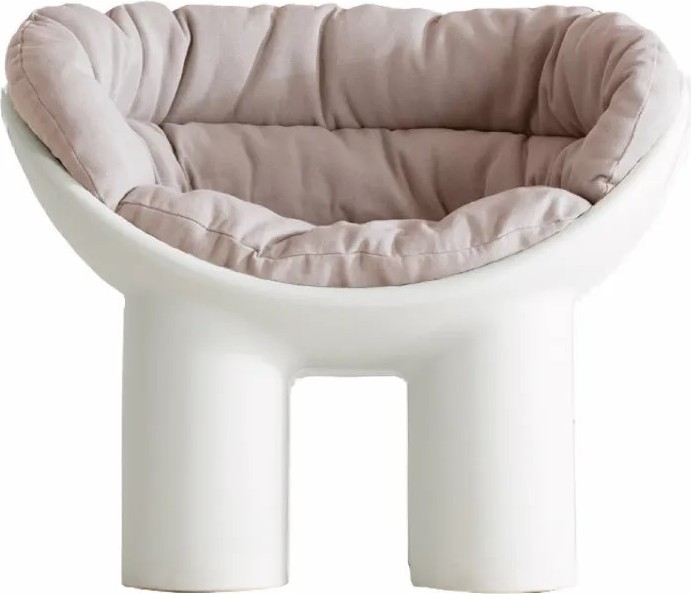 Poduszka na fotel Roly Poly jasnobeżowa