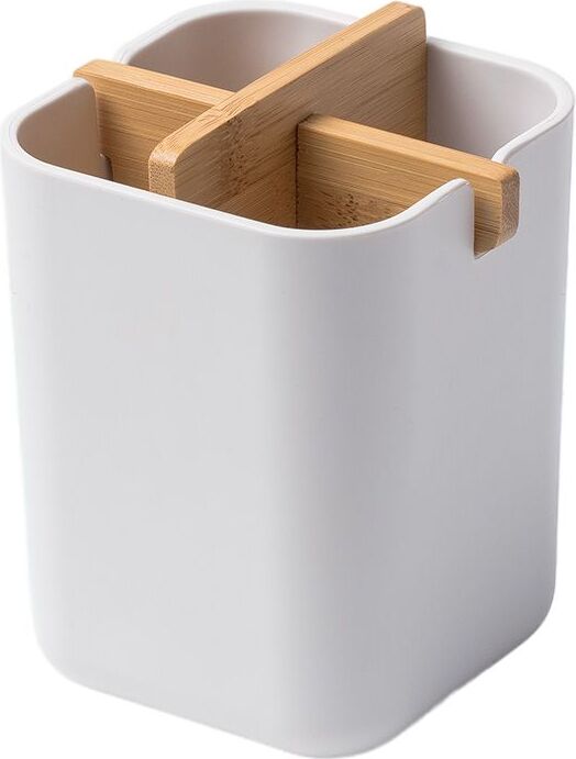 Pojemnik na szczoteczki do zębów Zen kremowo-biały