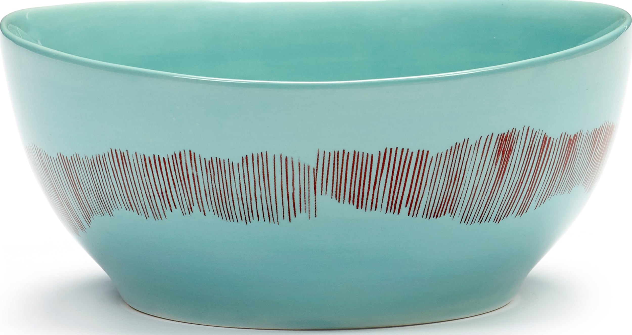 Miski Feast 16 cm niebiesko-czerwone 4 szt.