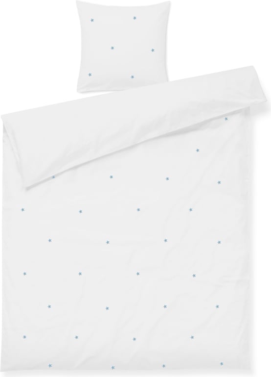 Pościel Daisy 140 x 200 cm biała z poszewką na poduszkę 60 x 63 cm