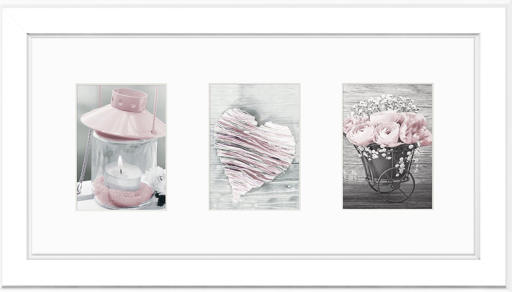 Ramka na 3 zdjęcia Malmo biała