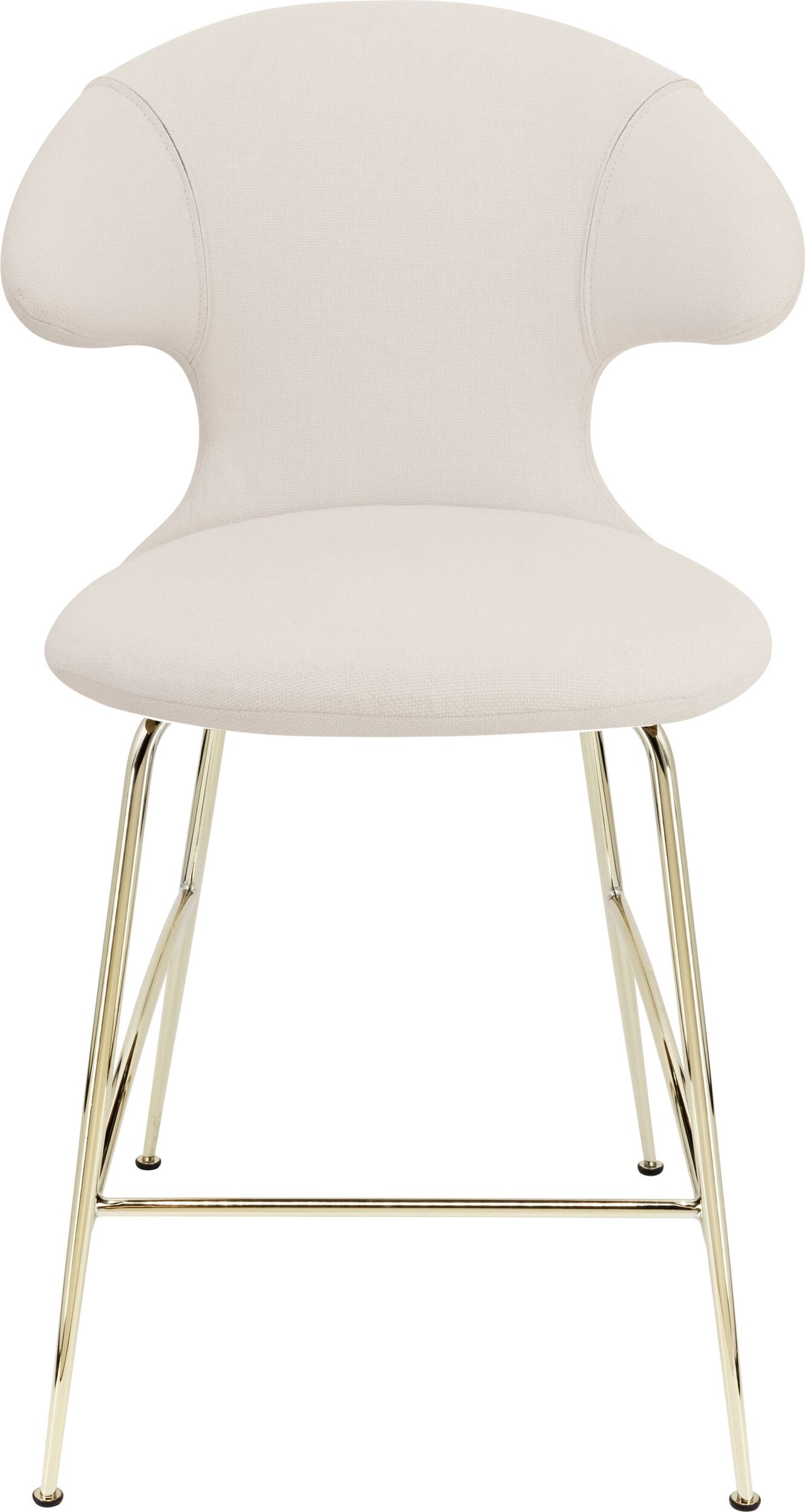 Krzesło Time Flies 102 cm jasnopiaskowe na mosiężnych nogach