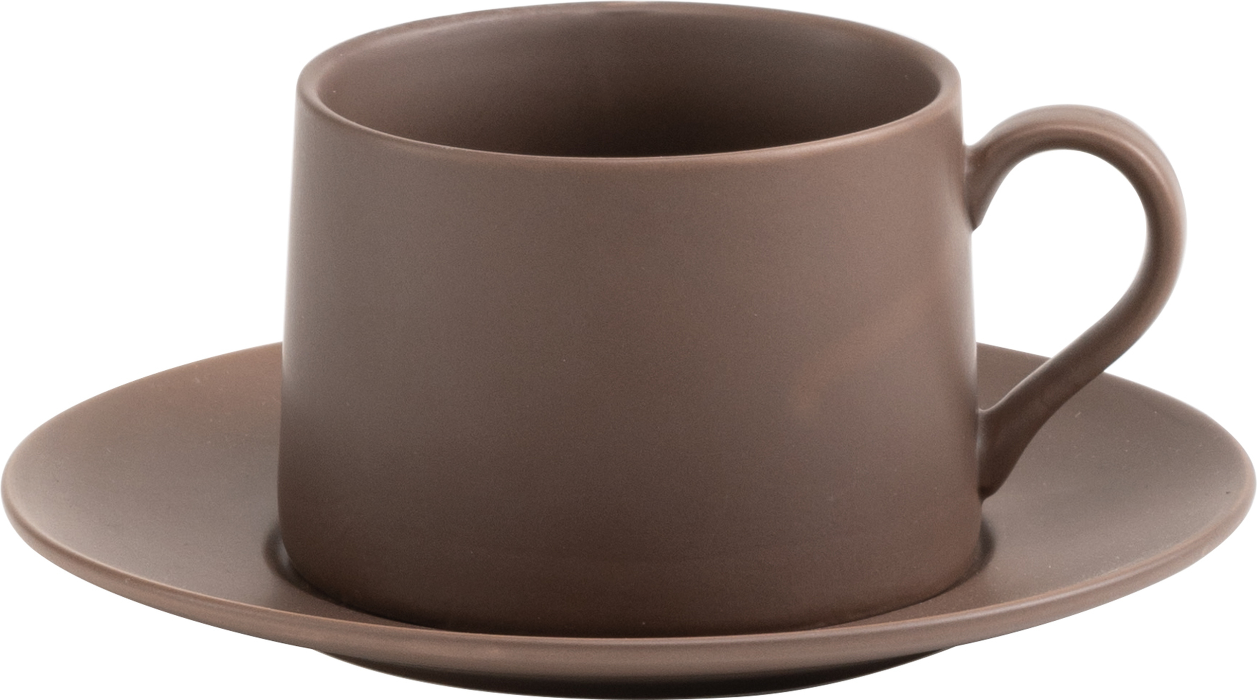 Filiżanka do herbaty Levante 435 ml brązowa ze spodkiem