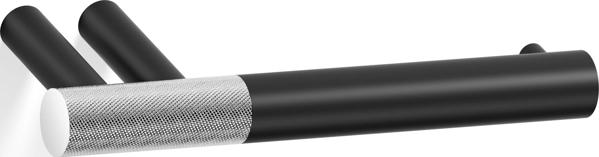 Uchwyt na papier toaletowy Club czarny mat-chrom