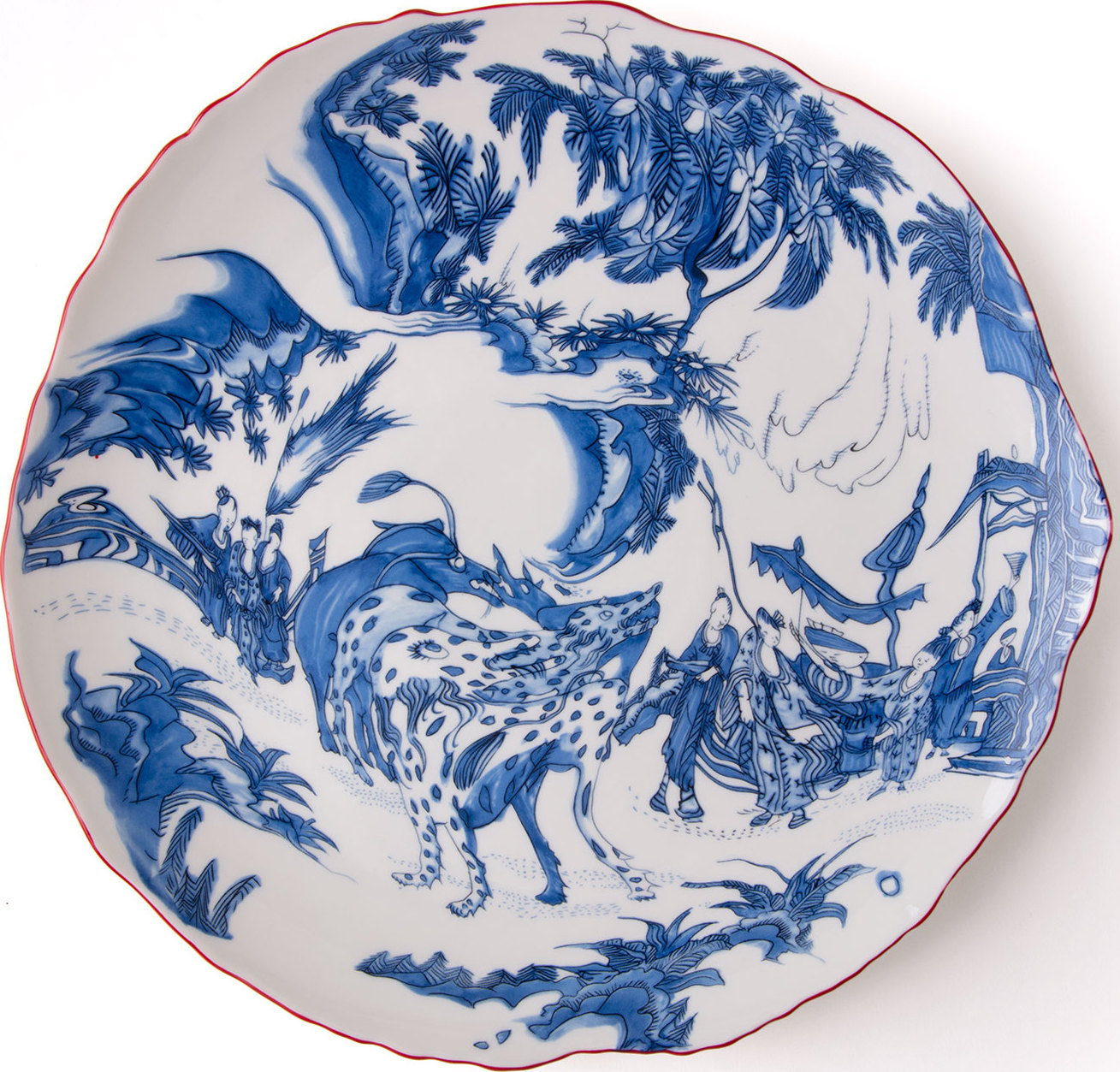 Talerz obiadowy Diesel Classics on Acid Blue Chinoiserie 28 cm