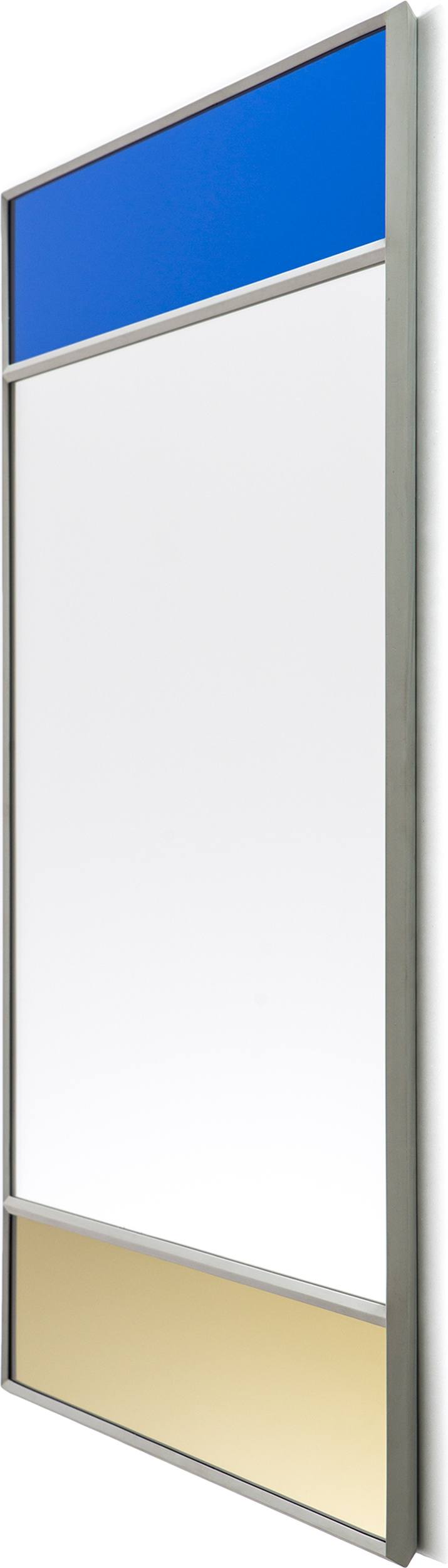 Lustro prostokątne Vitrail z jasnoszarą ramą