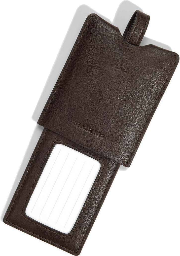 Zawieszka na bagaż Stackers prostokątna brązowa