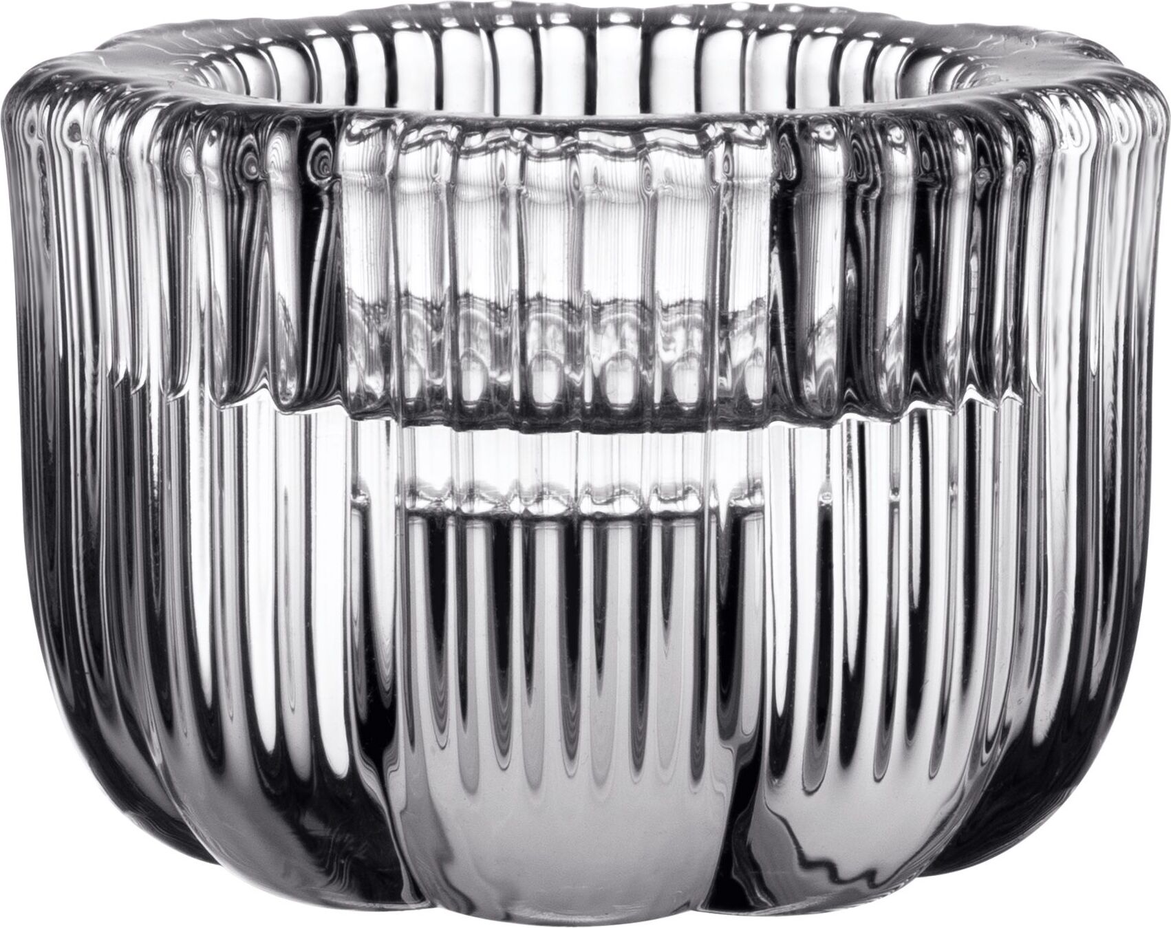 Świecznik Fleur transparentny dwustronny