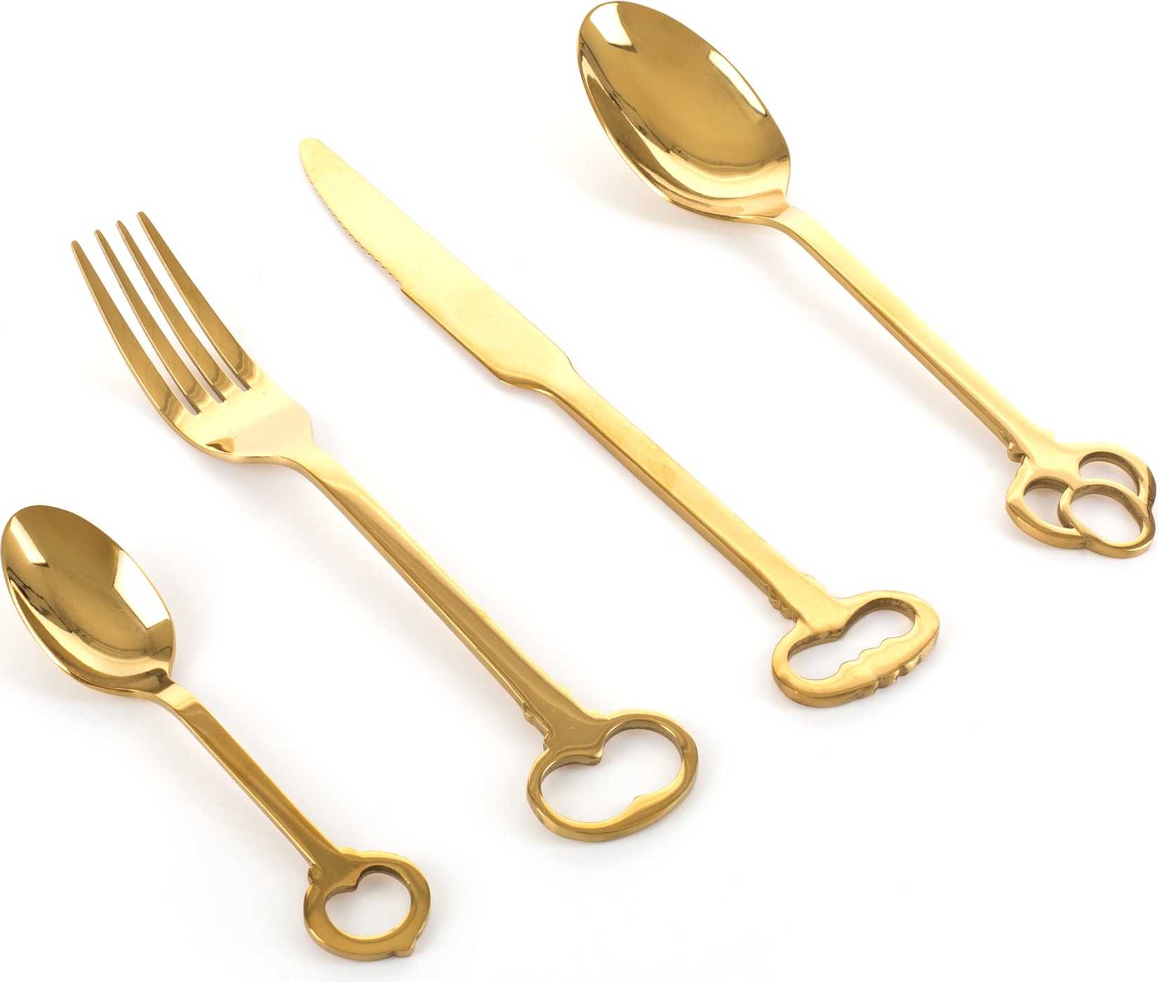 Sztućce Keytlery 24 szt. złote