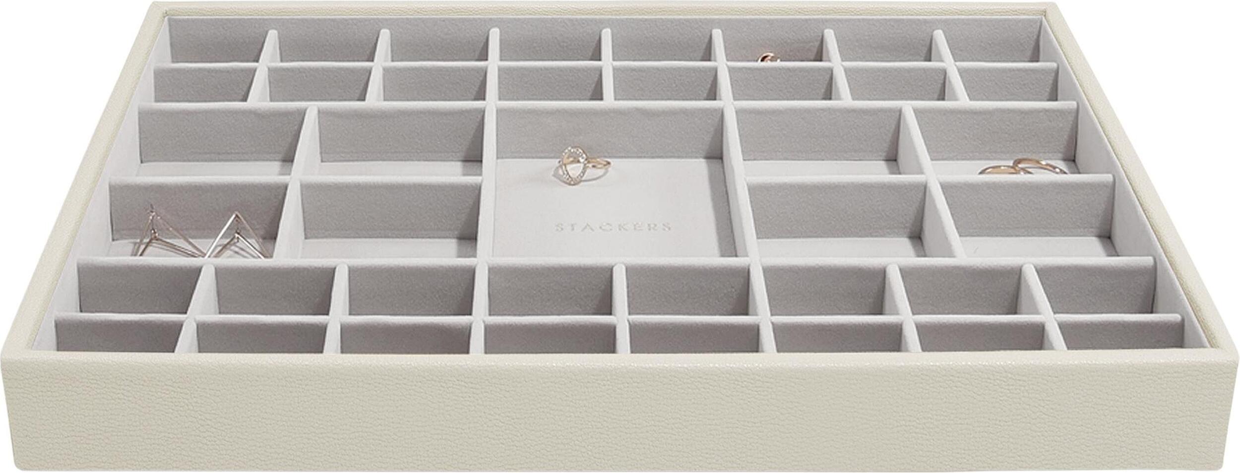 Szkatułka na biżuterię Stackers 41 komorowa supersize jasnobeżowa