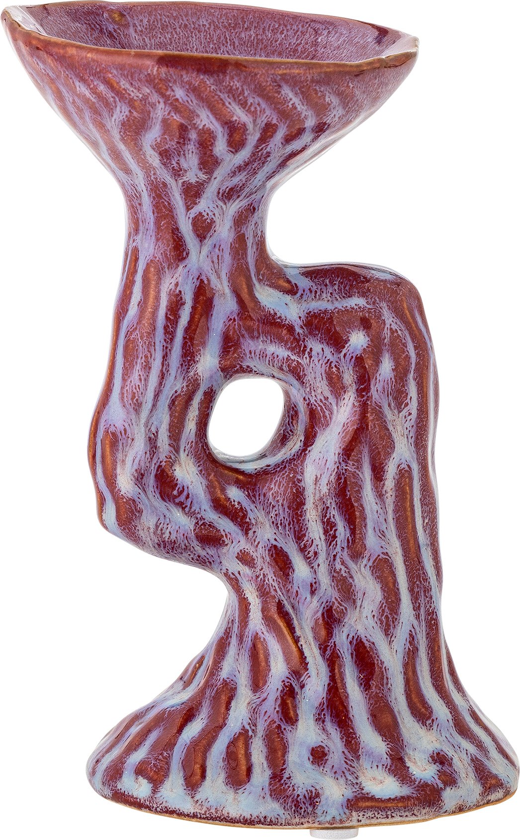 Świecznik Ivalie 16 cm różowy kamienny